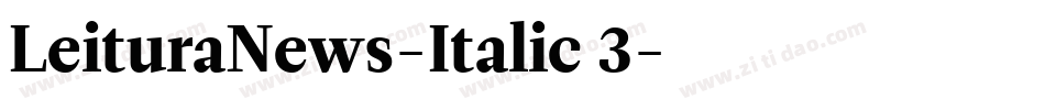 LeituraNews-Italic 3字体转换